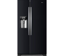 HAIER HRF-630IB7 American-Style Fridge Freezer - Pure Black